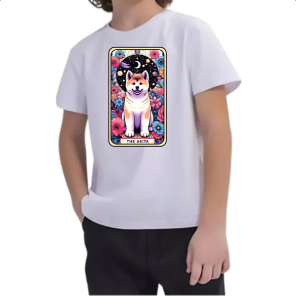 Camiseta Infanto Juvenil Taro cachorro Akita - Imagem 2