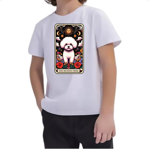 Camiseta Infanto Juvenil Taro cachorro Bichon Frise - Imagem 2