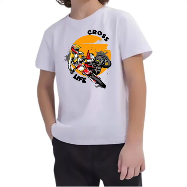 Camiseta Infanto Juvenil Moto Cross Life - Imagem 2