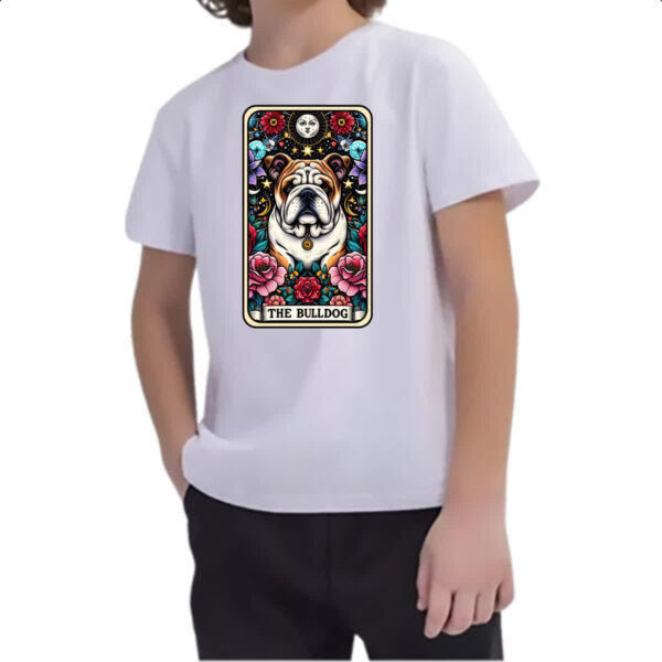Camiseta Infanto Juvenil Taro cachorro Bulldog - Imagem 2