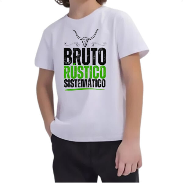 Camiseta Infanto Juvenil Bruto Rustico Sistematico - Imagem 2