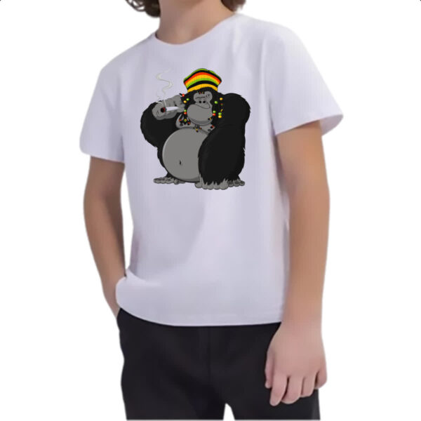 Camiseta Infanto Juvenil Gorila Reggae - Imagem 2