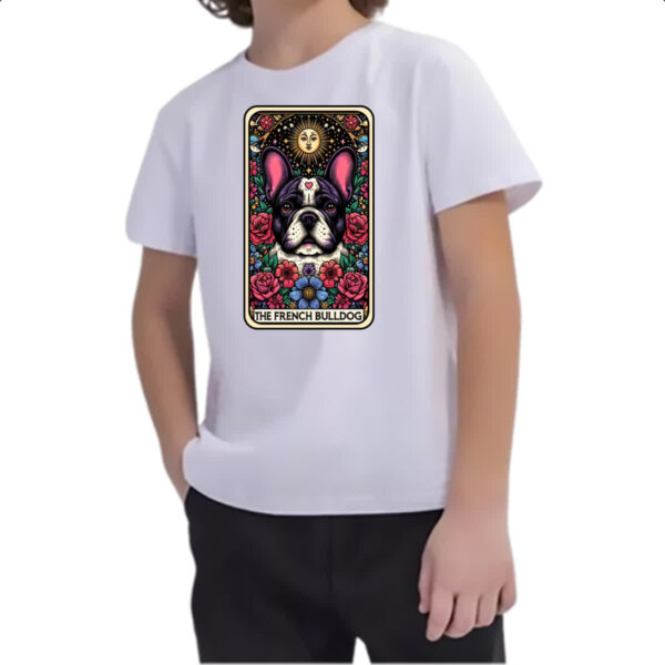 Camiseta Infanto Juvenil Taro cachorro Bulldog Frances - Imagem 2