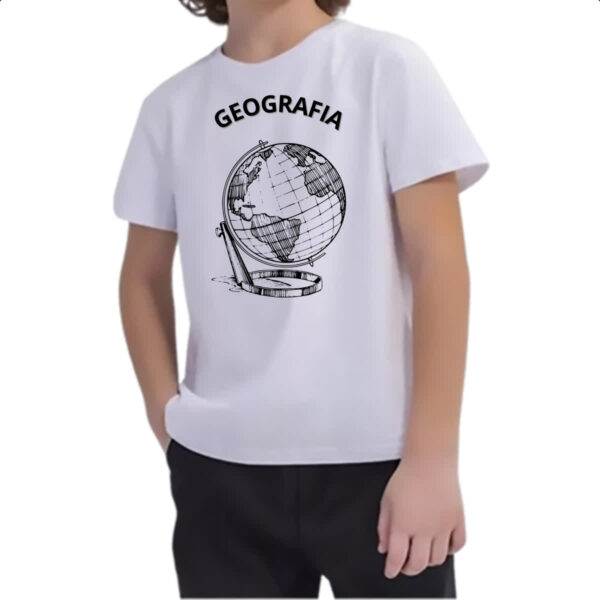 Camiseta Infanto Juvenil Geografia Globo - Imagem 2