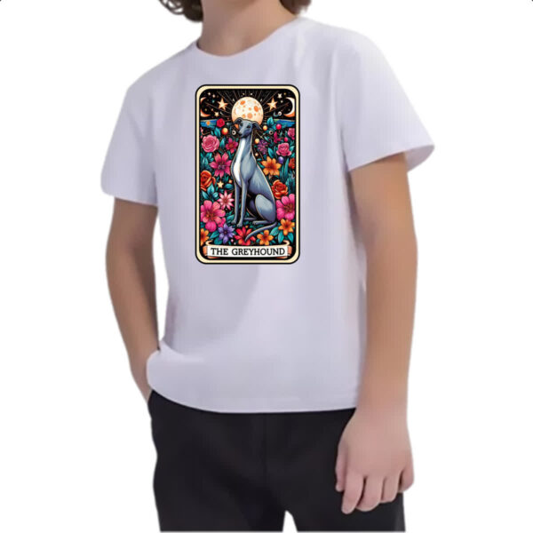 Camiseta Infanto Juvenil Taro cachorro Galgo Ingles - Imagem 2