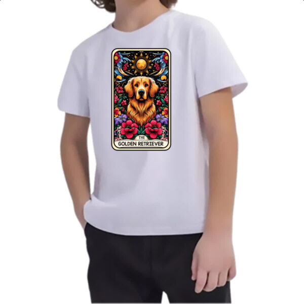 Camiseta Infanto Juvenil Taro cachorro Golden Retriever - Imagem 2