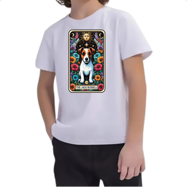 Camiseta Infanto Juvenil Taro cachorro Jack Russell Terrier - Imagem 2