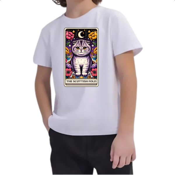 Camiseta Infanto Juvenil Taro Gato Scottish Fold - Imagem 2