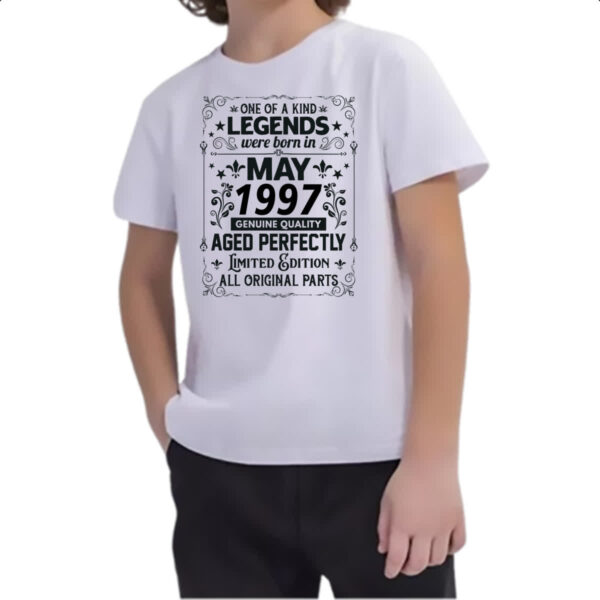 Camiseta Infanto Juvenil Legends Were Born MAI-1997 - Imagem 2