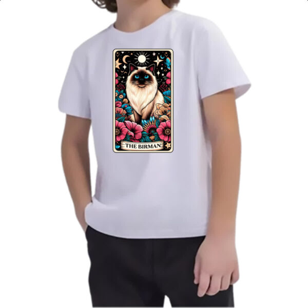 Camiseta Infanto Juvenil Taro gato Birmanes - Imagem 2