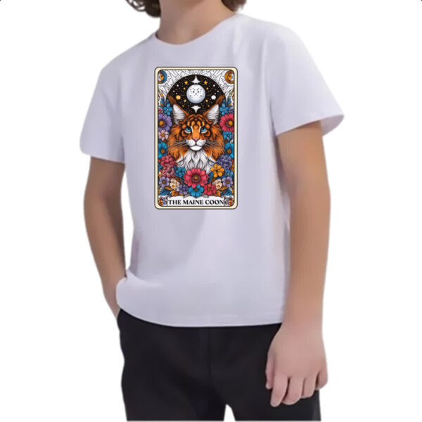 Camiseta Infanto Juvenil Taro gato Maine Coon - Imagem 2