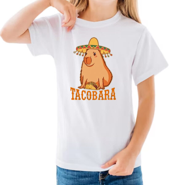 Camiseta Infanto Juvenil Tacobara capivara - Imagem 3