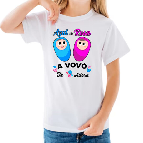 Camiseta Infanto Juvenil Cha Revelacao a Vovo te adora - Image 3