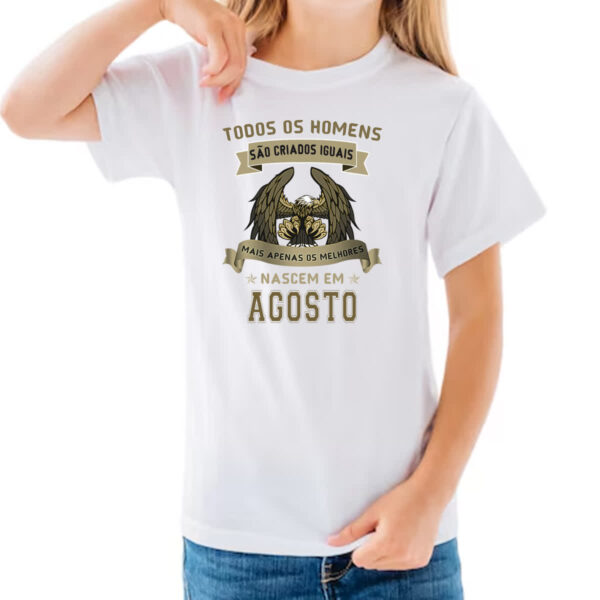 Camiseta Infanto Juvenil Homem Lenda Aguia Agosto - Imagem 3