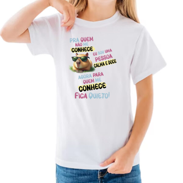 Camiseta Infanto Juvenil Capivara me conhece - Imagem 3