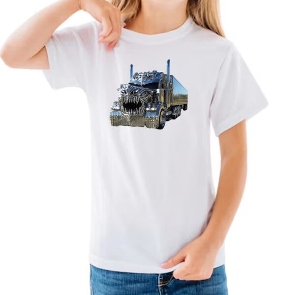 Camiseta Infanto Juvenil Caminhao monstro - Imagem 3