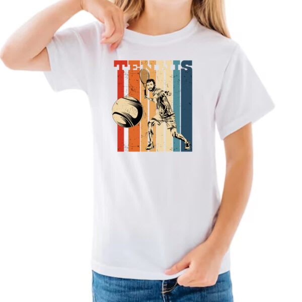 Camiseta Infanto Juvenil Tennis retro vintage - Imagem 3