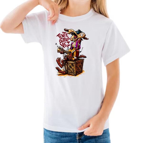 Camiseta Infanto Juvenil Tente outra vez - Coyote - Imagem 3