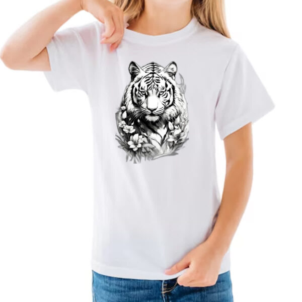 Camiseta Infanto Juvenil Tigre albino - Imagem 3