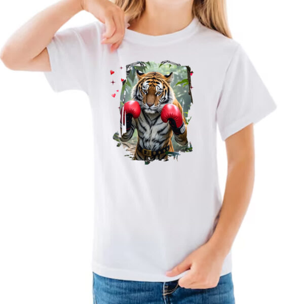 Camiseta Infanto Juvenil Tigre pugilista - Imagem 3