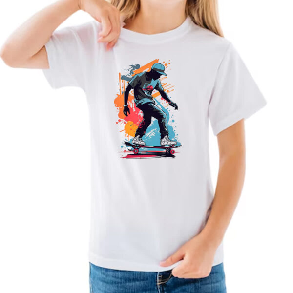 Camiseta Infanto Juvenil Street Skate Art Splash - Imagem 3