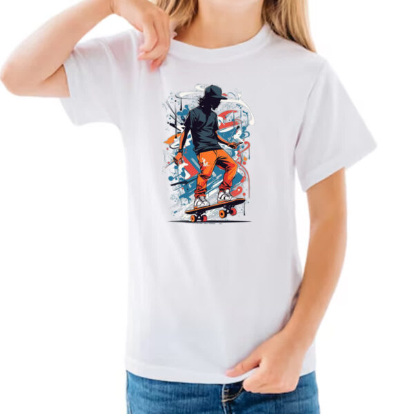 Camiseta Infanto Juvenil Street Skate Splash Art - Imagem 3