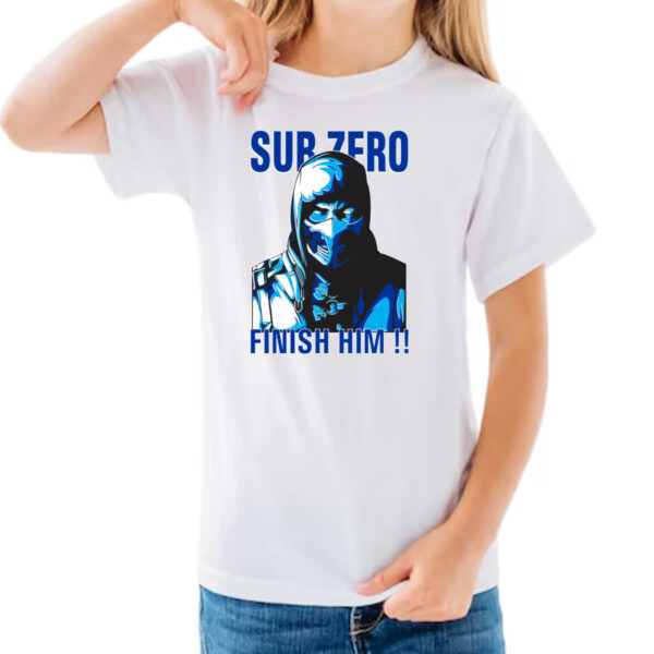 Camiseta Infanto Juvenil Sub Zero Finish Him!! - Imagem 3