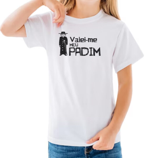 Camiseta Infanto Juvenil Valei-me meu padim - Imagem 3
