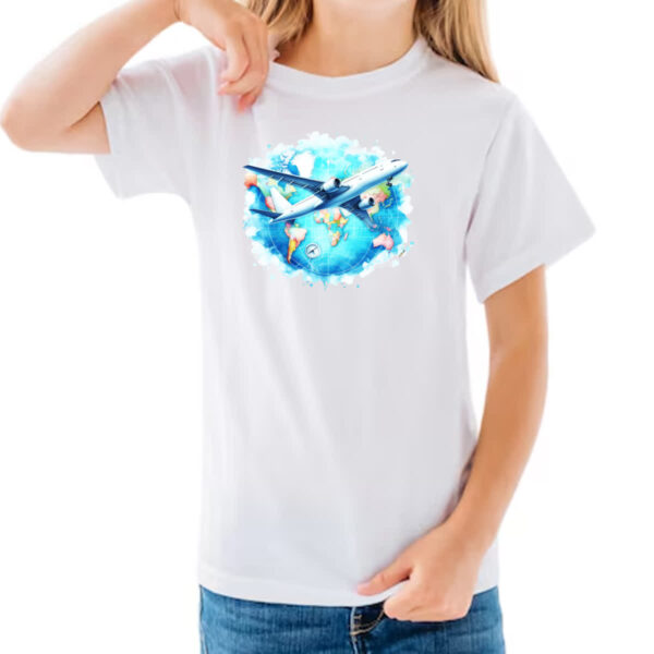 Camiseta Infanto Juvenil Viagem aviao turismo - Imagem 3