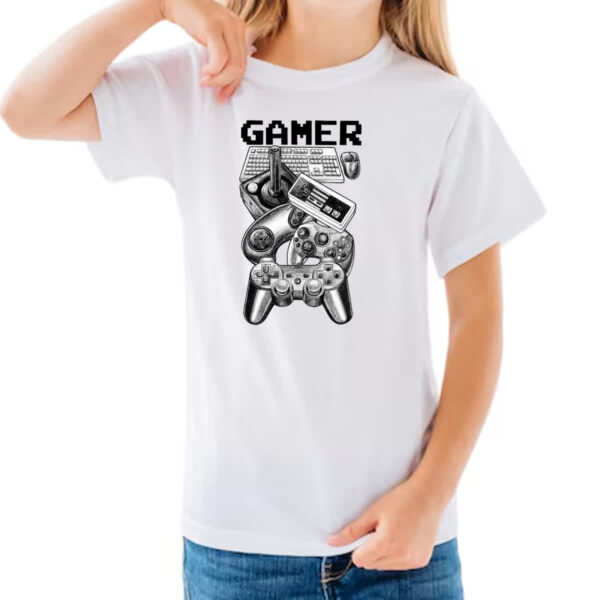 Camiseta Infanto Juvenil Viciado em games - Imagem 3