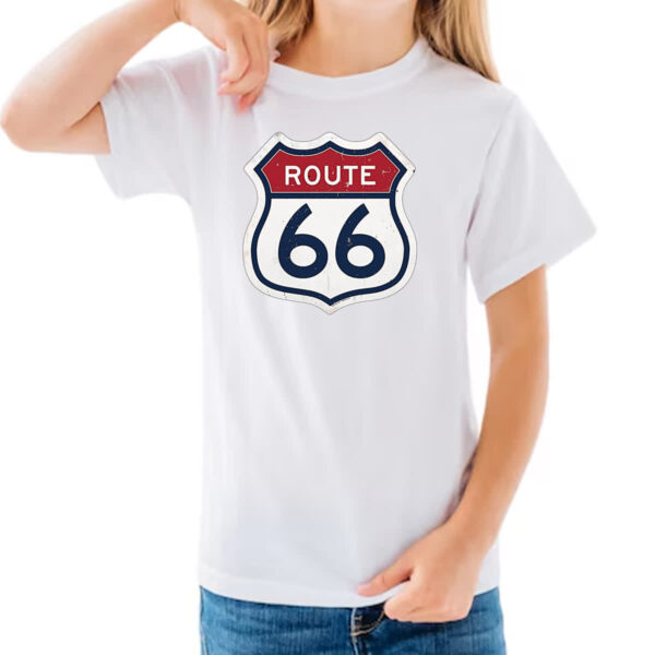 Camiseta Infanto Juvenil Vintage route 66 - Imagem 3