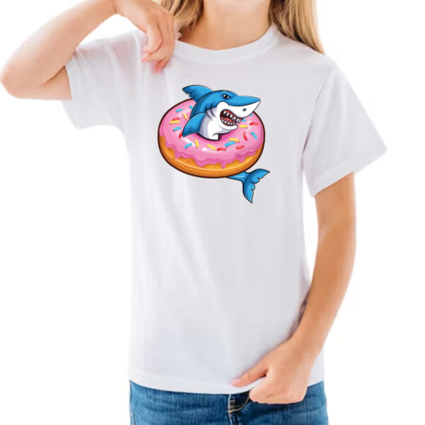 Camiseta Infanto Juvenil Tubarao Donuts - Imagem 3