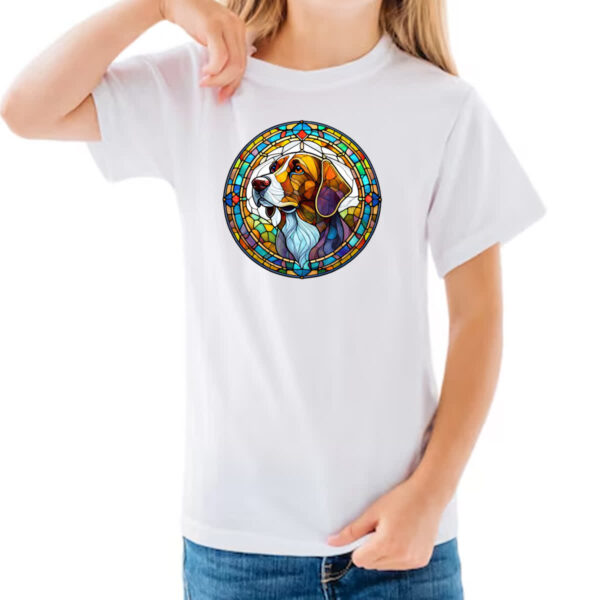 Camiseta Infanto Juvenil Vitral Cachorro - Imagem 3