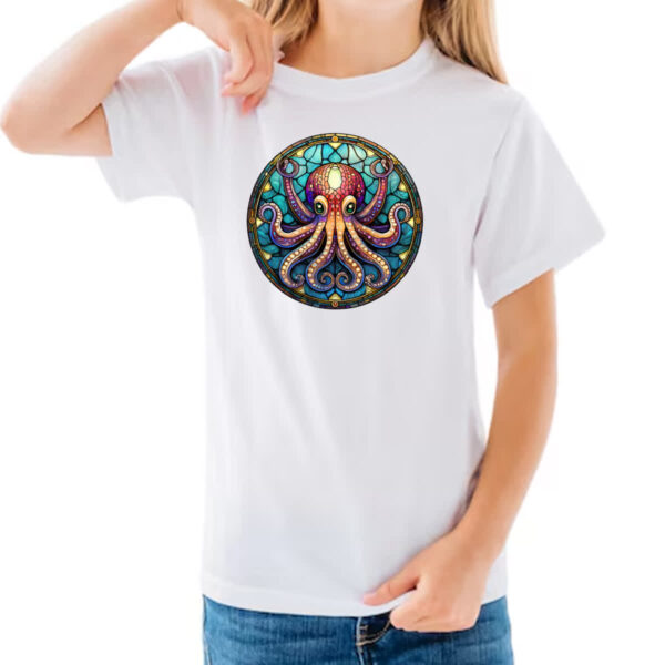 Camiseta Infanto Juvenil Vitral Octopus - Imagem 3