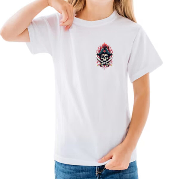 Camiseta Infanto Juvenil Brasao pirata 02 - Imagem 3