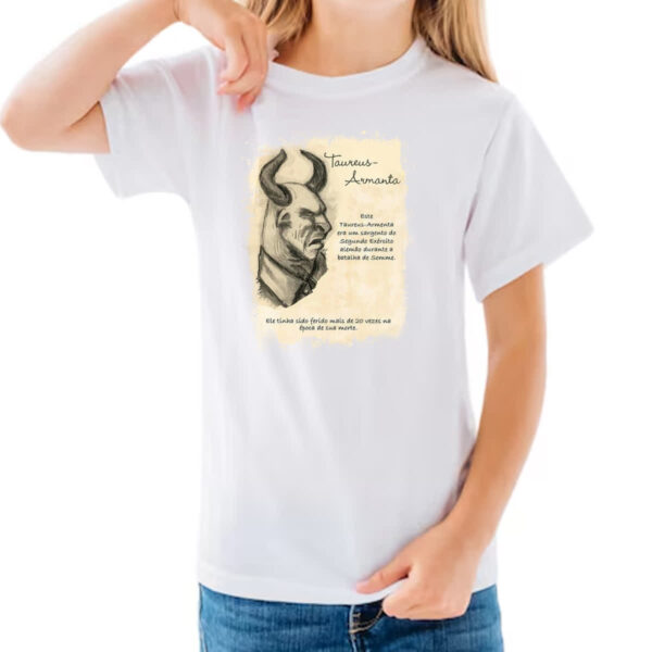Camiseta Infanto Juvenil Grimm Livro Taureus Armanta - Imagem 3
