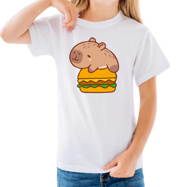 Camiseta Infanto Juvenil Capivara Hamburguer - Imagem 3