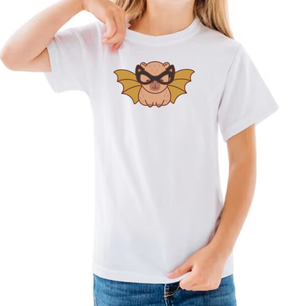 Camiseta Infanto Juvenil Capivara Morcego - Imagem 3
