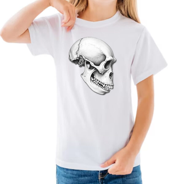 Camiseta Infanto Juvenil Cranio Chimpanze Grafite Arte - Imagem 3
