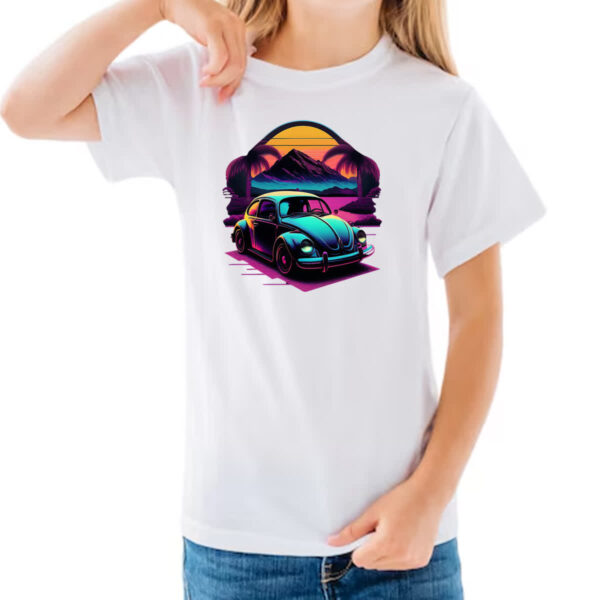 Camiseta Infanto Juvenil Fusca Sunset Art - Imagem 3