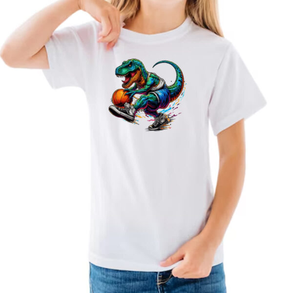 Camiseta Infanto Juvenil T-Rex Basketball - Imagem 3