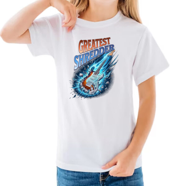 Camiseta Infanto Juvenil Guitarra Greatest Shredder - Imagem 3