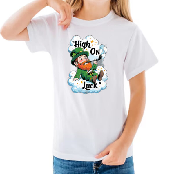 Camiseta Infanto Juvenil Leprechaun cheio de sorte - Imagem 3