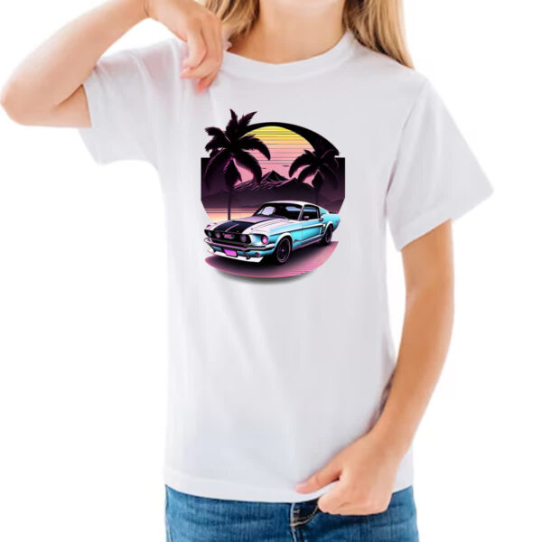 Camiseta Infanto Juvenil Mustang Sunset Arte - Imagem 3