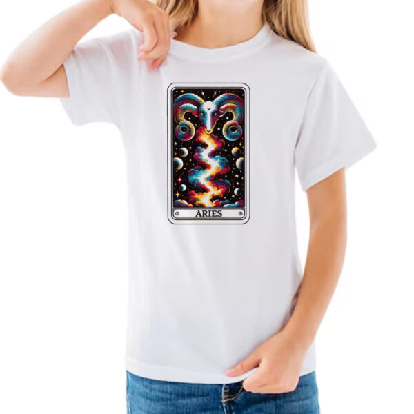 Camiseta Infanto Juvenil Signo Carta Taro Aries - Imagem 3