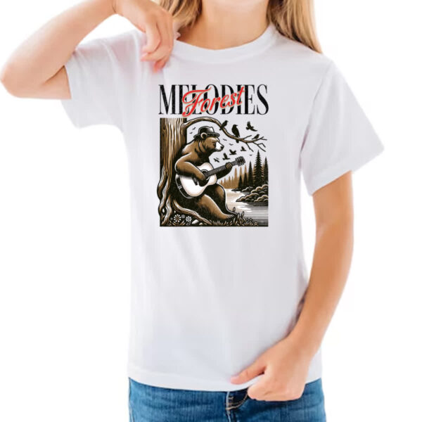 Camiseta Infanto Juvenil Urso Melodia da Floresta - Imagem 3