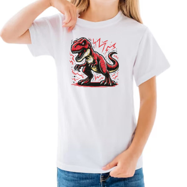 Camiseta Infanto Juvenil T-Rex eletrico - Imagem 3