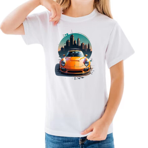 Camiseta Infanto Juvenil Porche sunset city - Imagem 3