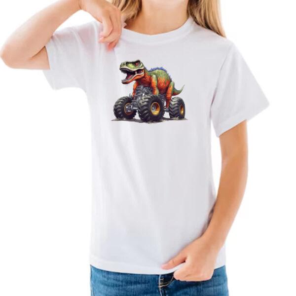 Camiseta Infanto Juvenil T-Rex monster truck - Imagem 3
