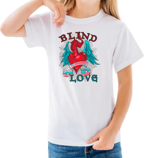 Camiseta Infanto Juvenil Blind love - Imagem 3